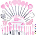 , Kitchen Utensil Set 42PCS, Nylon & Stainless Steel, Pink